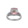 Pink And White Cubic Zirconia Platinum Over Silver October Birthstone
Ring 7.12ctw