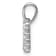 Rhodium Over 14K White Gold Lab Grown Diamond Letter W Initial Pendant