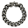 Stainless Steel Antiqued and Brushed 14mm Curb Link Bracelet