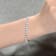 CZ Cluster Tennis Bracelet In Sterling Silver
