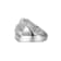White Cubic Zirconia Platinum Over Sterling Silver Three Row Band Ring 4.62ctw
