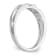 Rhodium Over 14K White Gold Diamond Trio Ladies Wedding Band 0.12ctw
