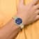 Mens Charles Hubert Two-tone Stainless Steel Blue Dial Watch