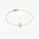 10K Yellow Gold White Diamond B Initial Bracelet for Women with
Adjustable Chain, 0.07ctw