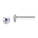 Rhodium Over Sterling Silver September Blue Preciosa Crystal Heart Earrings