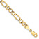 10k Yellow Gold 5.35mm Figaro Link Bracelet