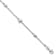 Rhodium Over Sterling Silver Polished Hearts 7 Inch with 1 Inch Extender Bracelet
