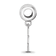 Rhodium Over Sterling Silver LogoArt Delta Delta Delta Vertical Letters
on Bead