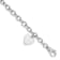 14K White Gold Link with Heart Charm Bracelet