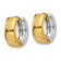 14k Yellow Gold and 14k White Gold 3/8" Hinged Hoop Earrings