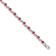 Rhodium Over 14k White Gold Ruby Bracelet