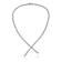 CZ Twist Chain Necklace In Sterling Silver 16 Inch