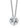 Rhodium Over 14K Gold 2 ct. 8.0mm Round G H I True Light Moissanite
Solitaire Pendant with Chain