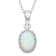Lab Created Opal Sterling Silver Heart Pendant with Chain 0.76ctw