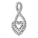 Rhodium Over 14k White Gold Diamond Fancy Heart Infinity Chain Slide Pendant
