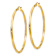 14k Yellow Gold 2 3/8" Polished Twisted Hoop Earrings