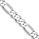 Rhodium Over 14k White Gold 7mm Solid Flat Figaro 20 Inch Chain