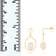 White Cultured Freshwater Pearl 14k Yellow Gold Earrings 6.5-7mm