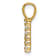 14K Yellow Gold Lab Grown Diamond Letter A Initial Pendant