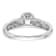 Rhodium Over 14K White Gold Diamond Trio Cluster Engagement Ring 0.15ctw