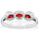 Red Garnet Three-Stone Ring In Platinum Over Sterling Silver 1.53ctw