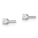 Sterling Silver Polished Children's 2mm Round Snap Set CZ Stud Earrings