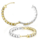 Reversible Lab-Grown Diamond Hoop Earrings 1.60ctw In 14K White And
Yellow Gold
