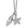 Rhodium Over Sterling Silver White Ice Diamond Shell 18 Inch with 2 Inch
Extension Necklace