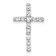 Rhodium Over 14k White Gold Diamond Cross Chain Slide Pendant