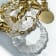 14K Yellow Gold Over Sterling Silver Bamboo Acrylic Hoops in Clear