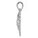 Rhodium Over 14k White Gold Polished and Textured Mom Scallop Heart Pendant