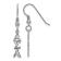 Rhodium Over Sterling Silver LogoArt Alpha Sigma Alpha Small Dangle Earrings
