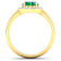 1.75ctw Green Emerald and Diamond 14K Yellow Gold Halo Ring