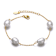 Pear Shape Freshwater Pearl Station Bracelet In 14K Gold Over Sterling Silver