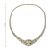CZ Leopard Graduated Necklace In 14K Gold Over Brass