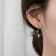 Garnet Rhodium Over Sterling Silver Nature Inspired Robin Earrings