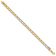14k Yellow Gold 6mm Diamond-Cut Double Link Charm Bracelet