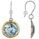 Roman Glass Dangle Earrings In Two-Tone Sterling Silver And 14K Gold