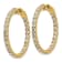 14K Yellow Gold Oro Spotlight Lab Grown Diamond SI+, H+, Round Hoop with
Safety Clasp Earrings