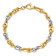 14K Two-tone Gold 6mm Polished 3D Fancy Link Bracelet