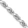 Rhodium Over 14k White Gold 4.5mm Solid Diamond-Cut Quadruple Rope 24
Inch Chain