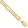14K Yellow Gold 10mm Flat Figaro Chain Bracelet
