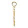 10K Yellow Gold Polished Heart with Dangling Double Heart and Beaded
Tassel Charm