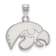 Rhodium Over Sterling Silver LogoArt University of Lowa Small Pendant
