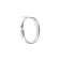 Sterling Silver Diamond Cut Oval Hoop Earrings with Omega Back