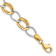 10k Yellow Gold and 10k White Gold 8mm Polished Open Link Bracelet