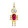 10k Yellow Gold Red Ruby Simulant July Birthstone and Clear Cubic
Zirconia Boy Charm