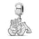 Sterling Silver Rhodium-plated LogoArt California State University
Fresno Dangle Bead