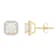 5mm Cushion Created Opal And Created White Sapphire 10k Yellow Gold Halo
Stud Earrings