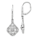 Rhodium Over 14K White Gold Lab Grown Diamond Fancy Leverback Earrings